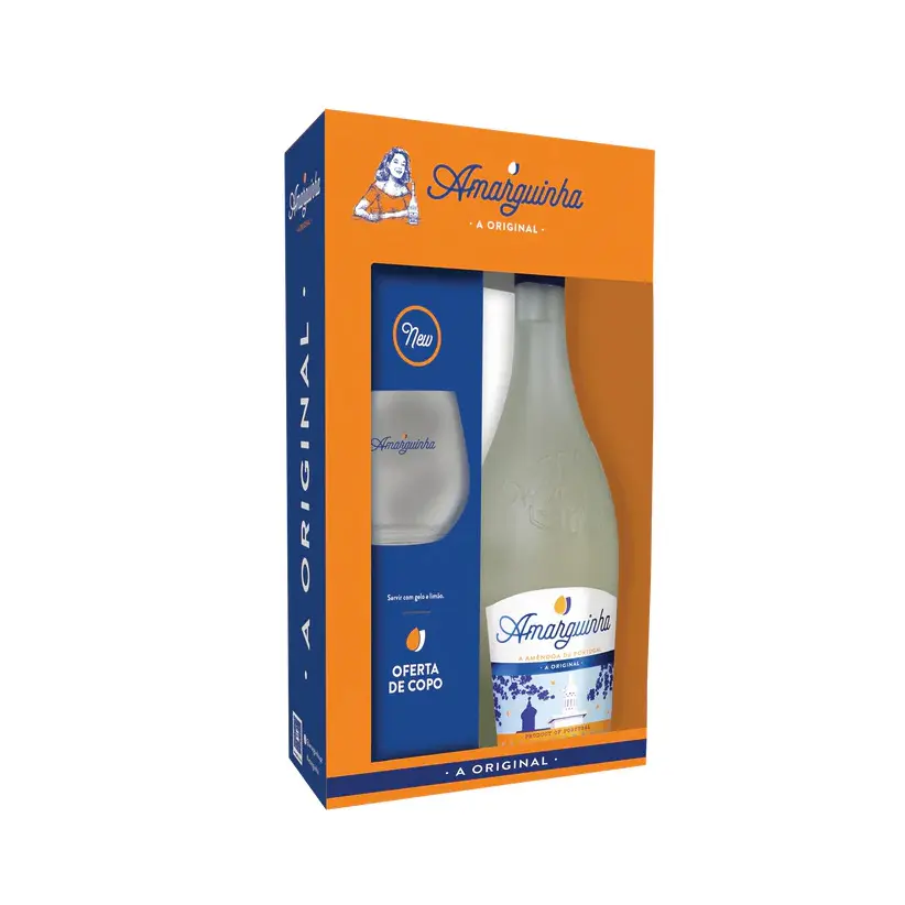 Amarguinha&#x20;Amendoa&#x20;Amarga&#x20;Giftpack&#x20;with&#x20;Glass&#x20;70cl