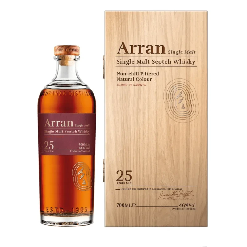 Arran, 25 Y in Wooden Giftbox 70cl Arran, 25 Y in Wooden Giftbox 70cl