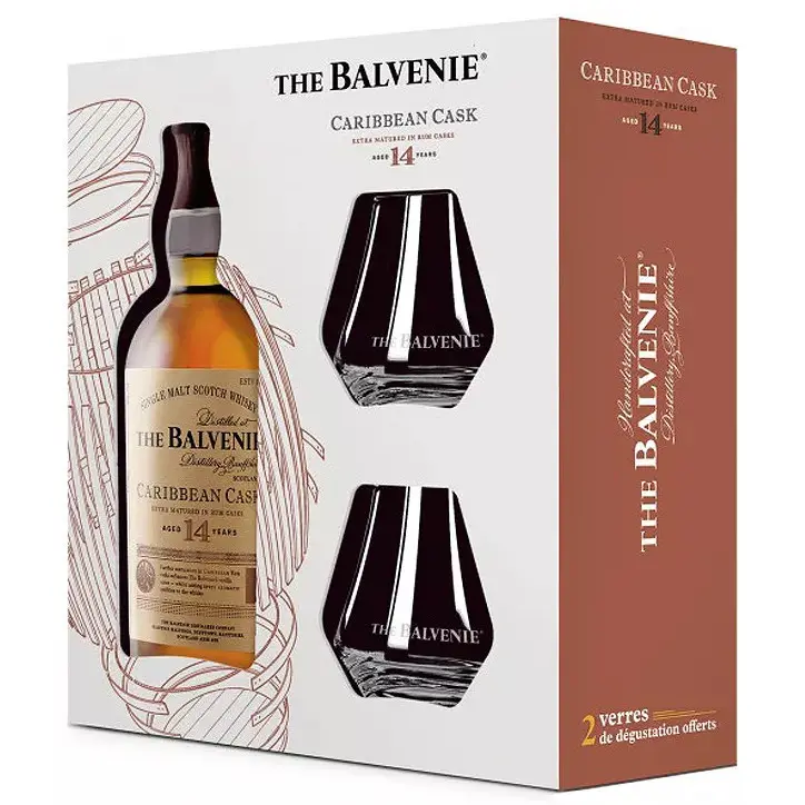 Balvenie, 14 Y Gift Pack 2 Glasses 70cl Balvenie, 14 Y Gift Pack 2 Glasses 70cl