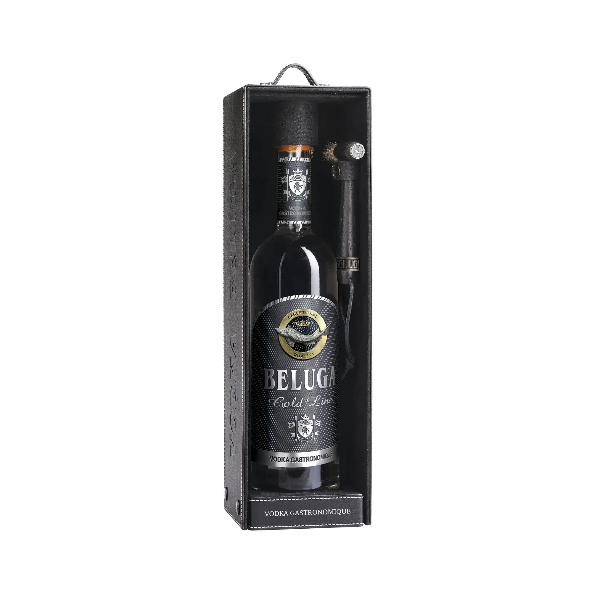 Beluga Gold Line with leather Giftpack 70cl-2