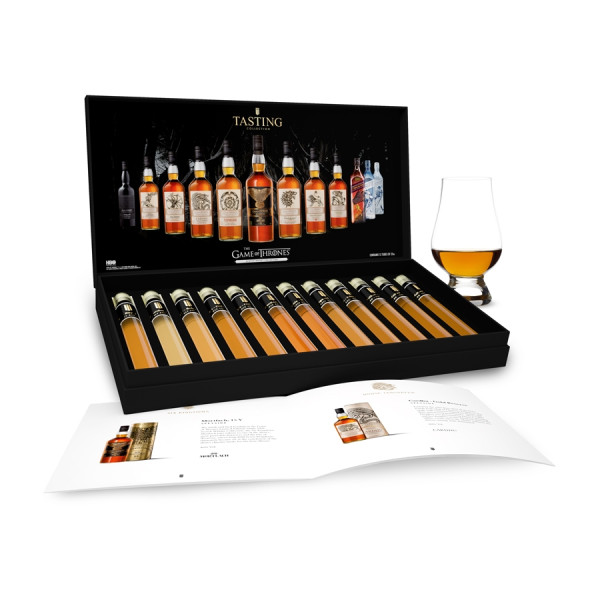 Game Of Thrones Whisky Tasting Collection 12 tubes in Luxe Doos