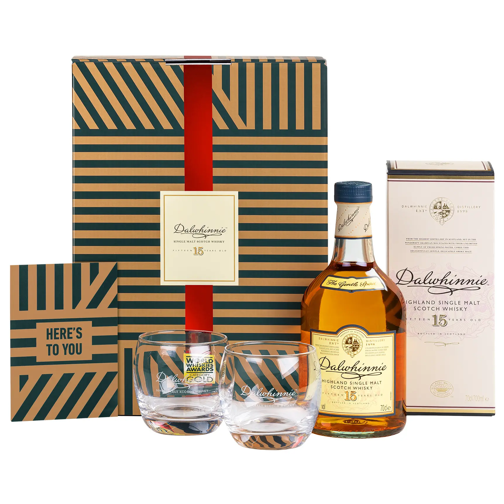 Dalwhinnie, 15  Y Gift Pack 2 Glasses 70cl