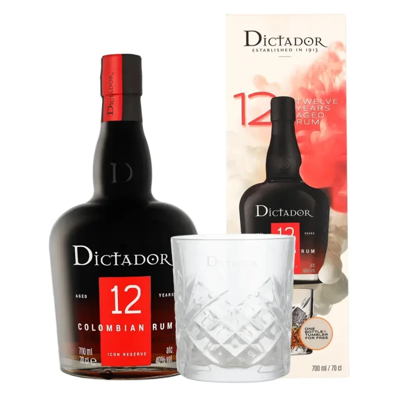 Dictador, 12 years - Giftpack Glass 70cl Dictador, 12 years - Giftpack Glass 70cl