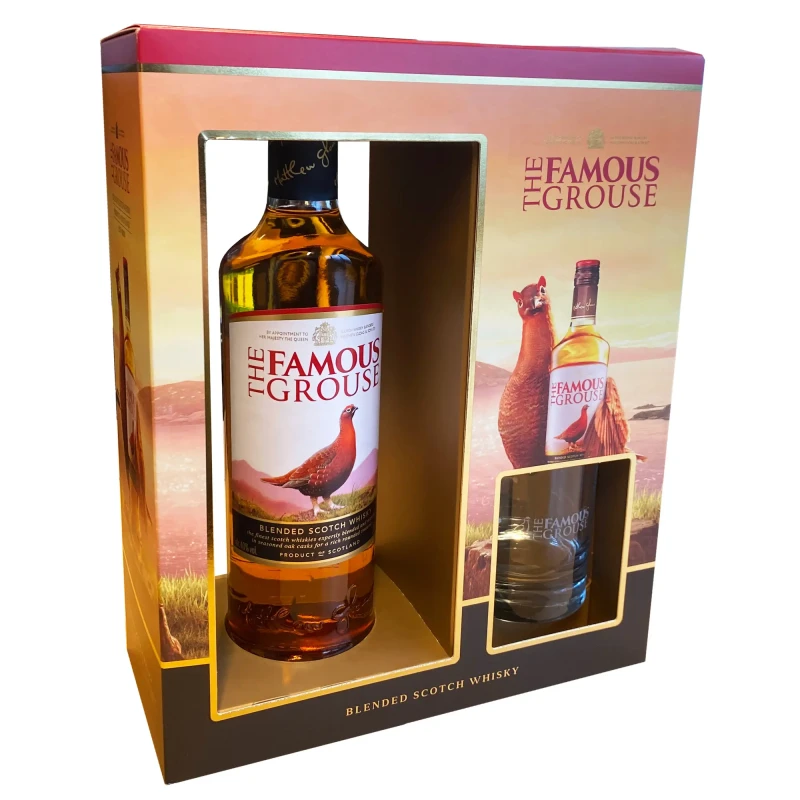 Famous Grouse - Gift Pack Glass 70cl Famous Grouse - Gift Pack Glass 70cl