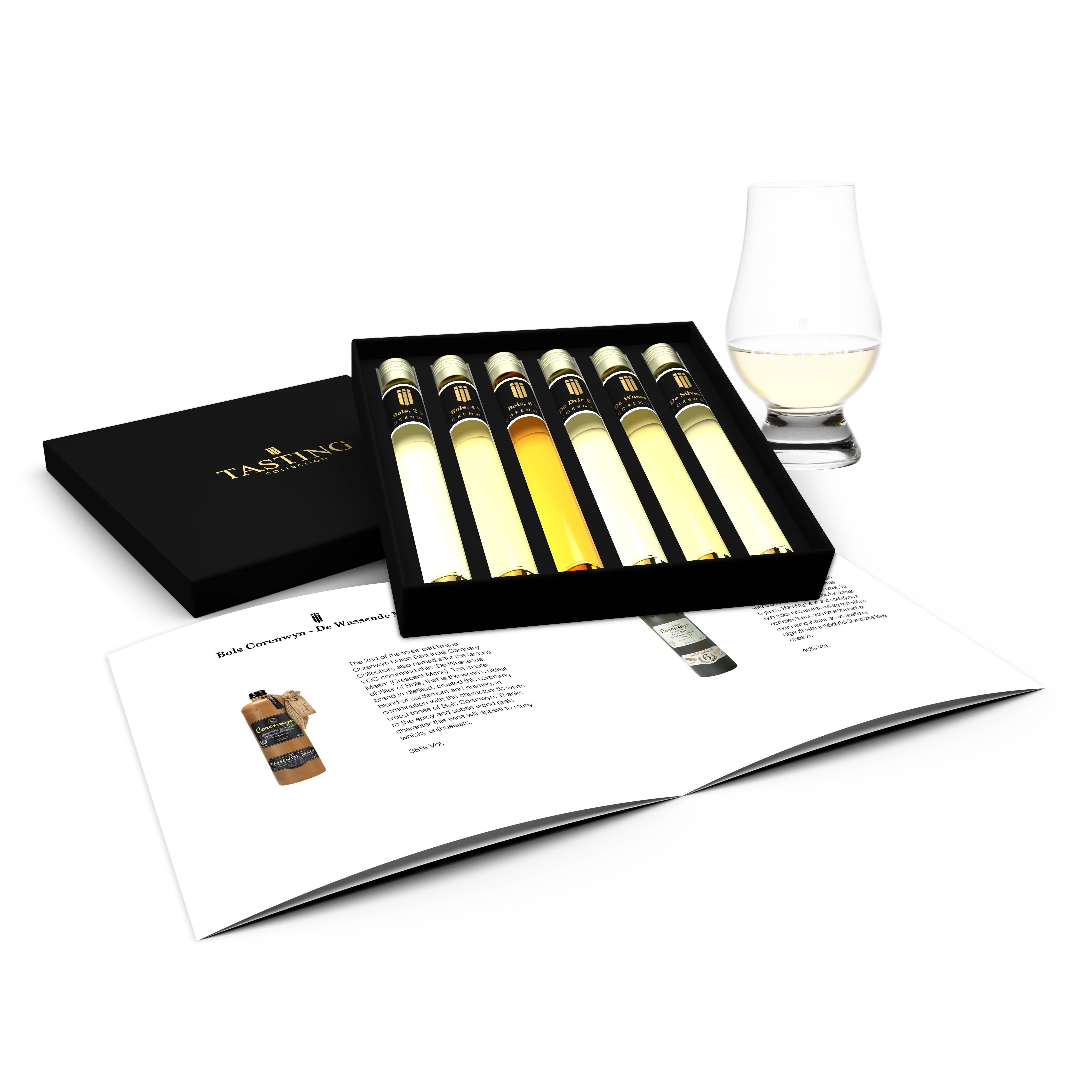 Jenever Proeverij 6 tubes in Luxe Cadeau Box