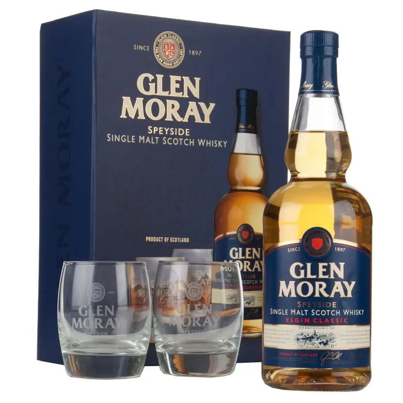 Glen Moray - Elgin Classic met 2 glazen 70cl