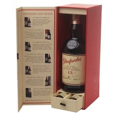 Glenfarclas, 15 Y met 2 glazen 70cl