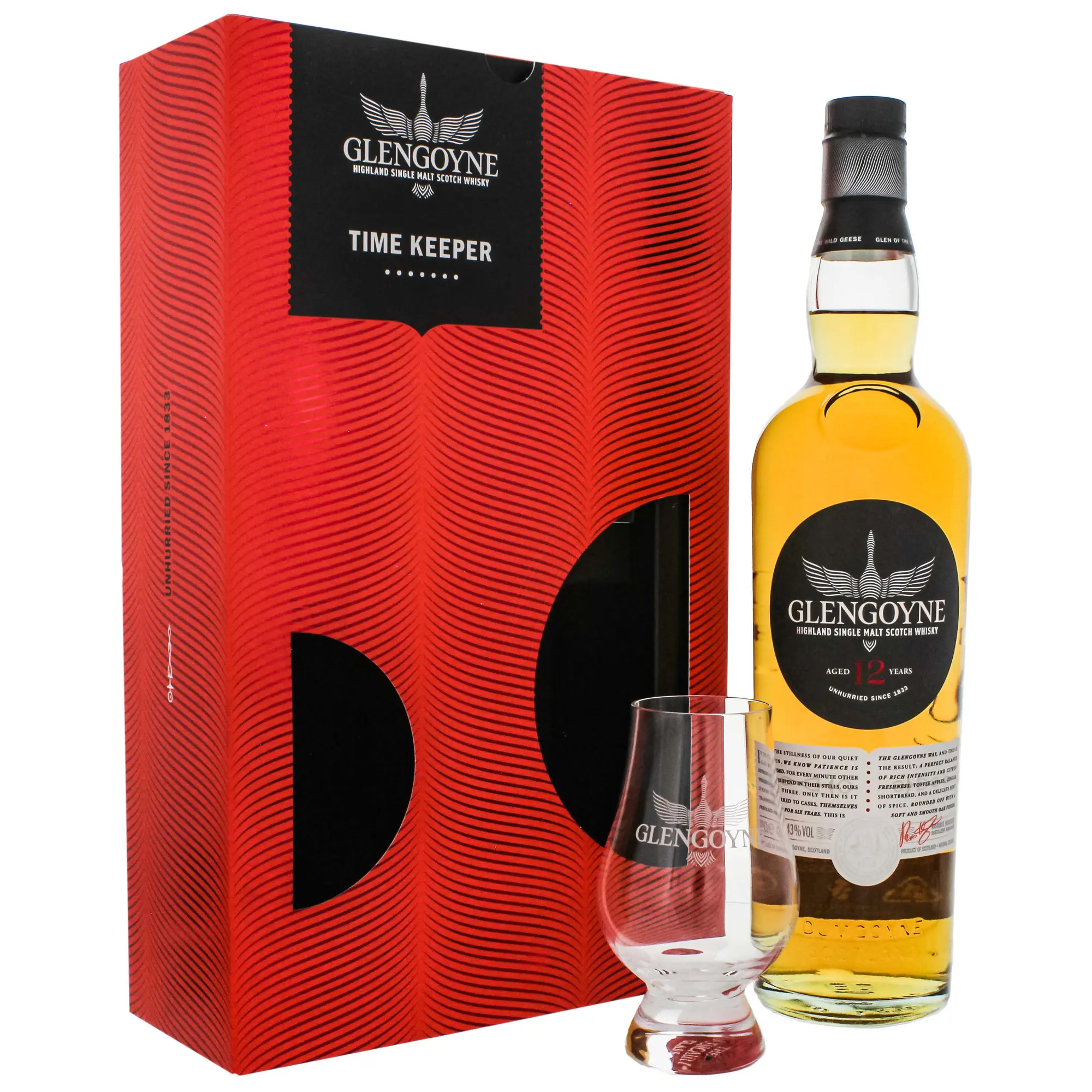 Glengoyne, 12 Y Time Keeper - Gift Pack Glass 70cl