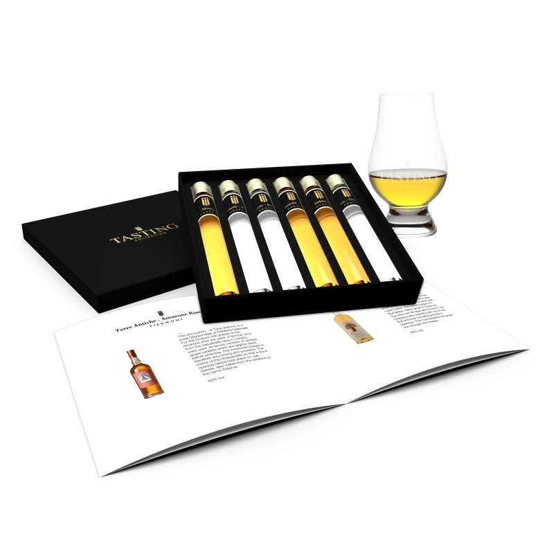 Grappa Degustatie 6 samples Proeverij Cadeau set in Geschenkdoos box Grappa Degustatie 6 samples Proeverij Cadeau set in Geschenkdoos box