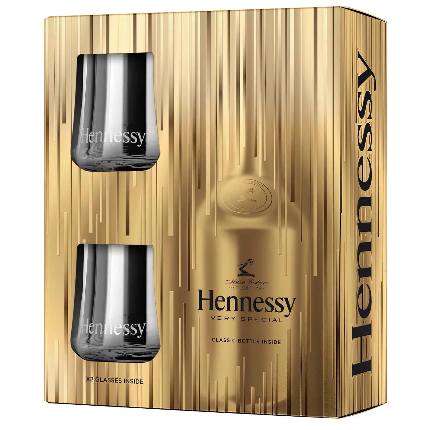 Hennessy - V.S. Gift Pack 2 Glasses 70cl