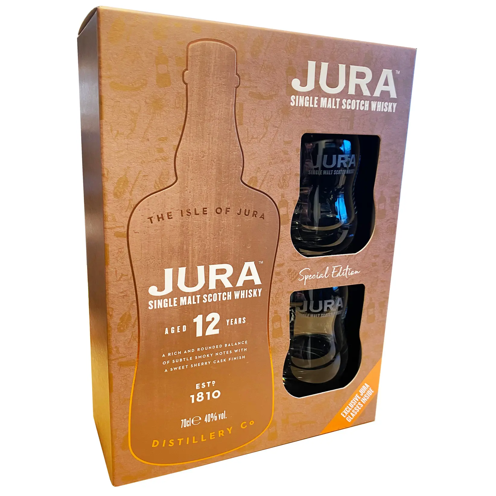 Isle of Jura, 12 years - Gift Pack 2 Glasses 70cl