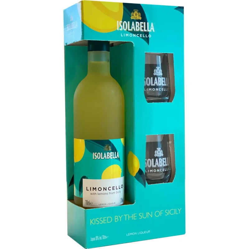 Isolabella - Limoncello Giftpack 2 Glasses 70cl Isolabella - Limoncello Giftpack 2 Glasses 70cl