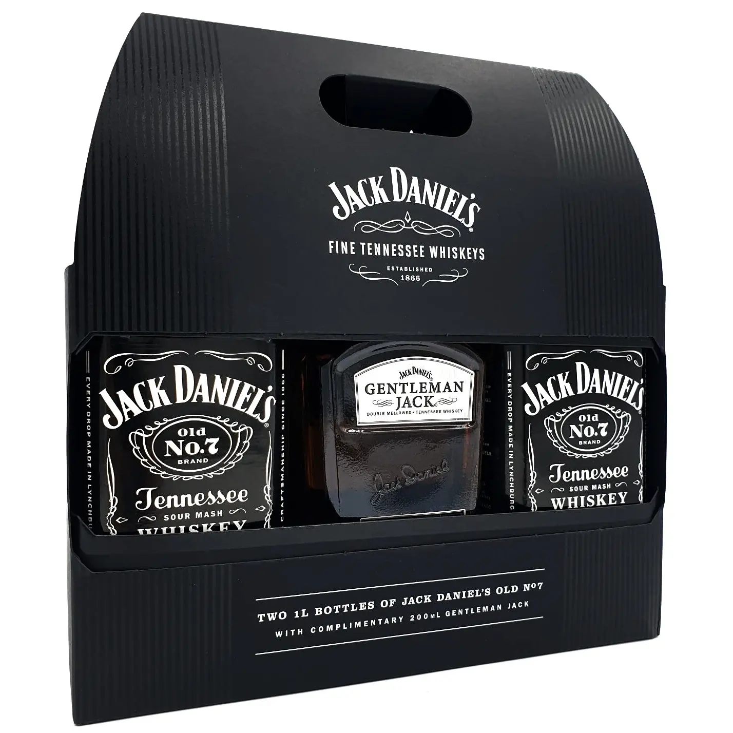 Jack Daniel's Gift Pack 2 Old No7 & 200 ml Gentleman Jack 2.2 litres