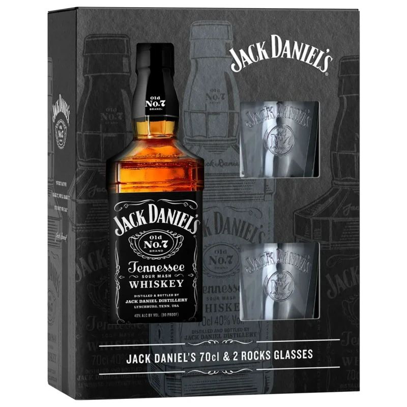 Jack Daniel's - Giftpack 2 Glasses 70cl Jack Daniel's - Giftpack 2 Glasses 70cl