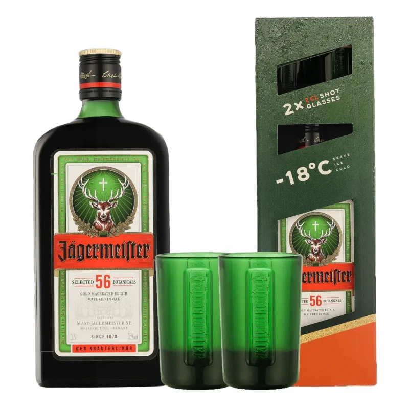 Jagermeister - Gift Pack 2 shot glasses 70cl Jagermeister - Gift Pack 2 shot glasses 70cl