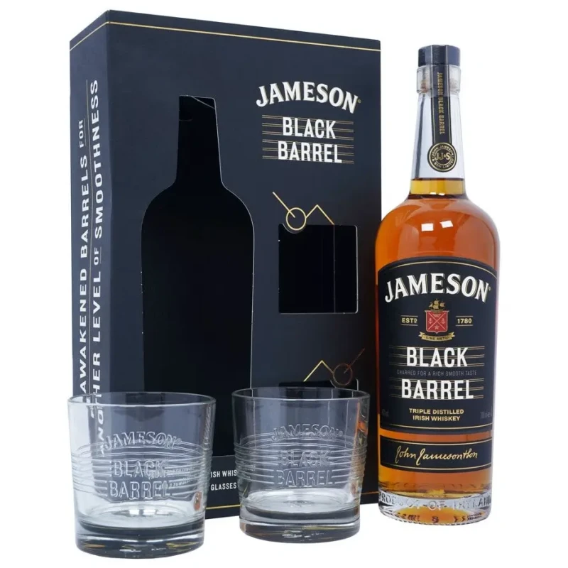 Jameson Black Barrel - Gift Pack 2 Glasses 70cl Jameson Black Barrel - Gift Pack 2 Glasses 70cl