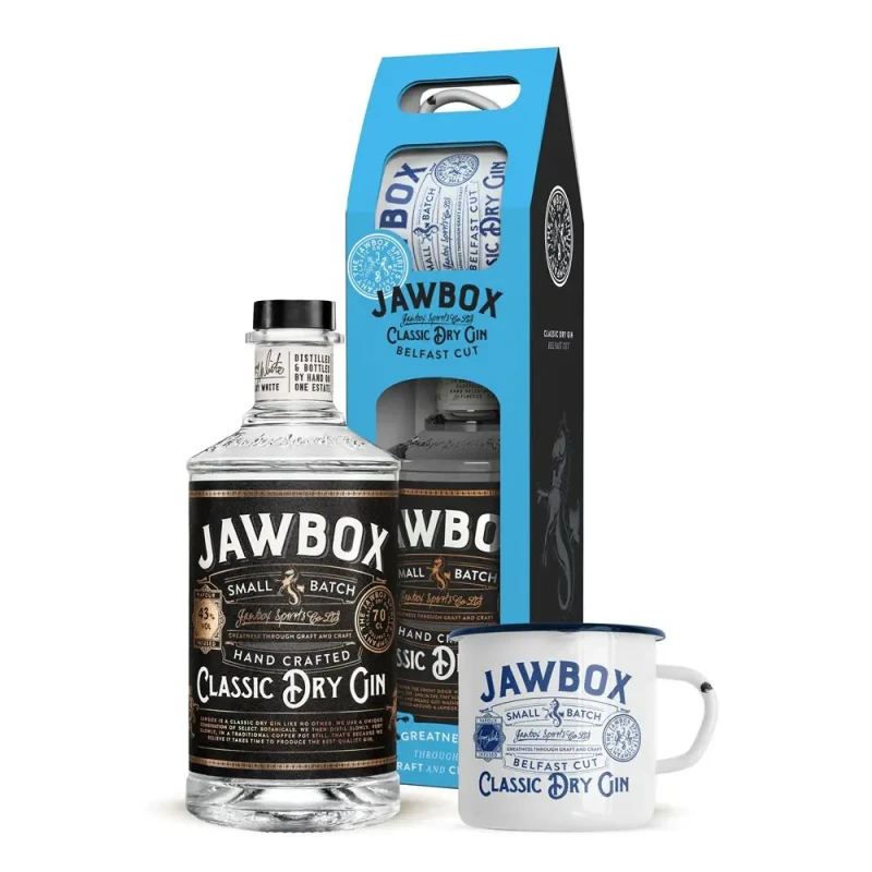Jawbox Small Batch Gin met mok 70cl Jawbox Small Batch Gin met mok 70cl