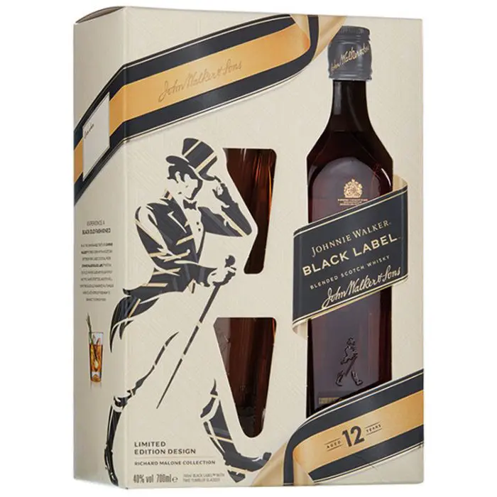 Johnnie Walker, 12 years - Black Label, Gift Pack 70cl Johnnie Walker, 12 years - Black Label, Gift Pack 70cl