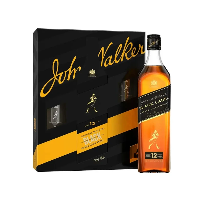 Johnnie Walker - Black Label Gift Pack 2 Glasses 70cl Johnnie Walker - Black Label Gift Pack 2 Glasses 70cl