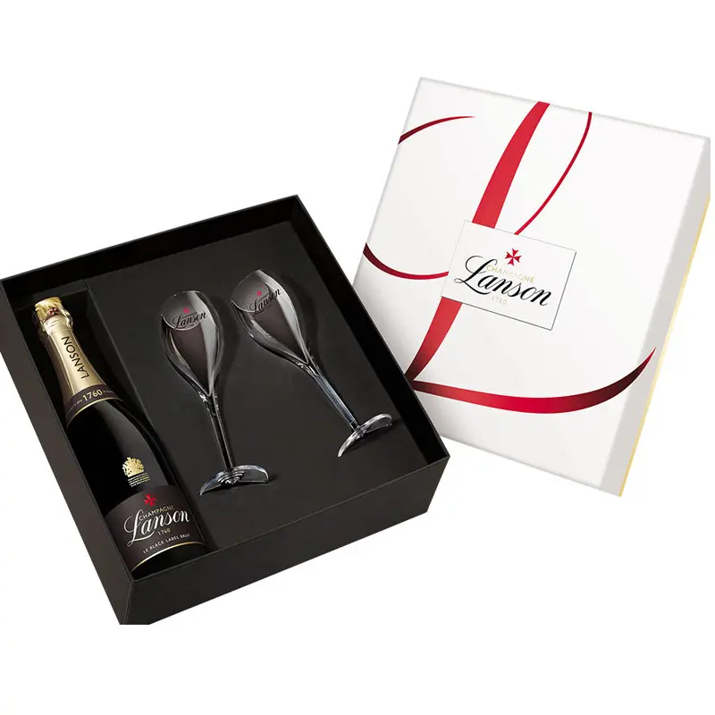 Lanson - Le Black Label Brut Giftpack 2 Glasses 75cl Lanson - Le Black Label Brut Giftpack 2 Glasses 75cl