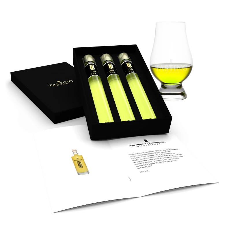 Limoncello Tasting Probierset 3 Fläschchen Verkostung im Geschenkset Limoncello Tasting Probierset 3 Fläschchen Verkostung im Geschenkset