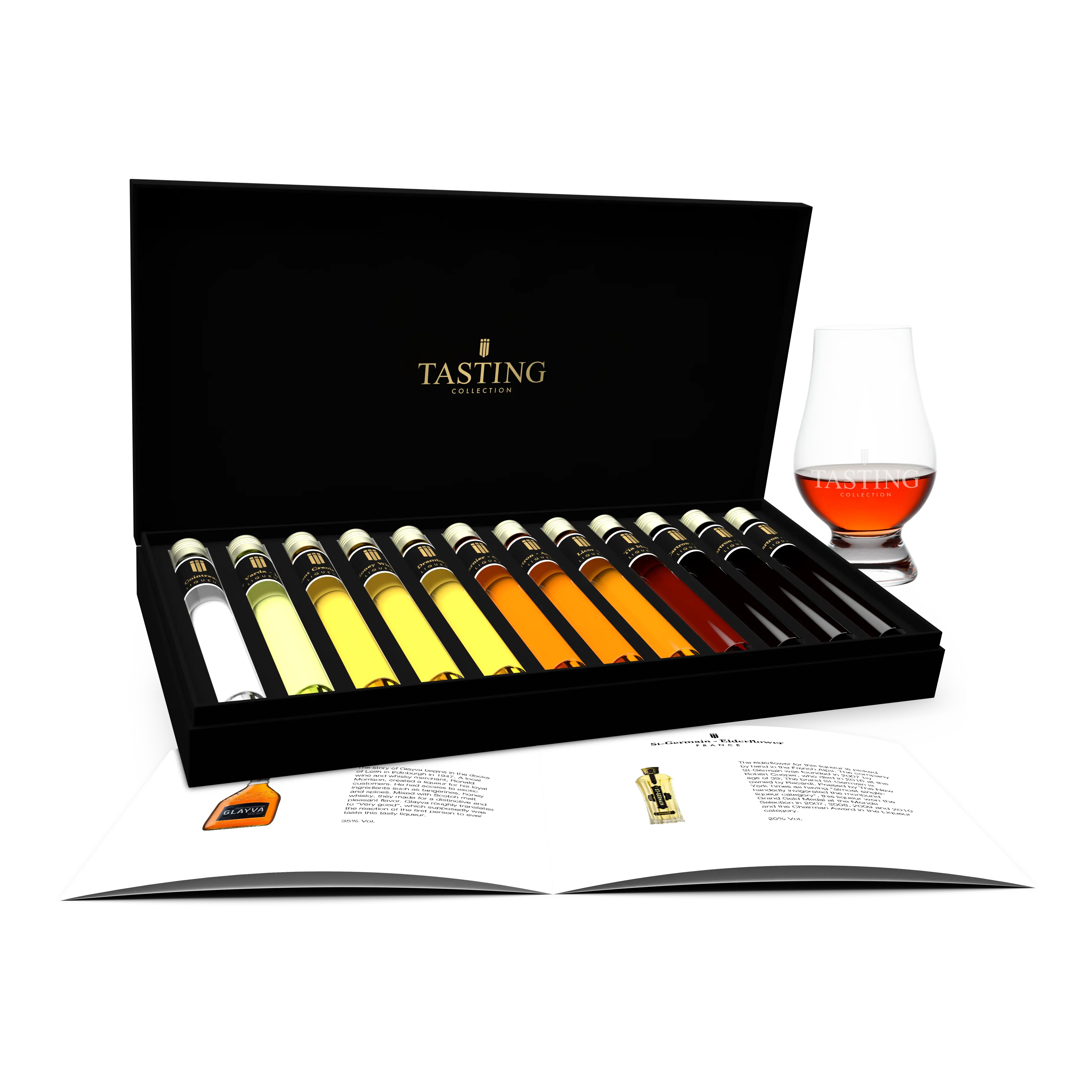 Likeur Proeverij 12 tubes in Luxe Cadeau Box