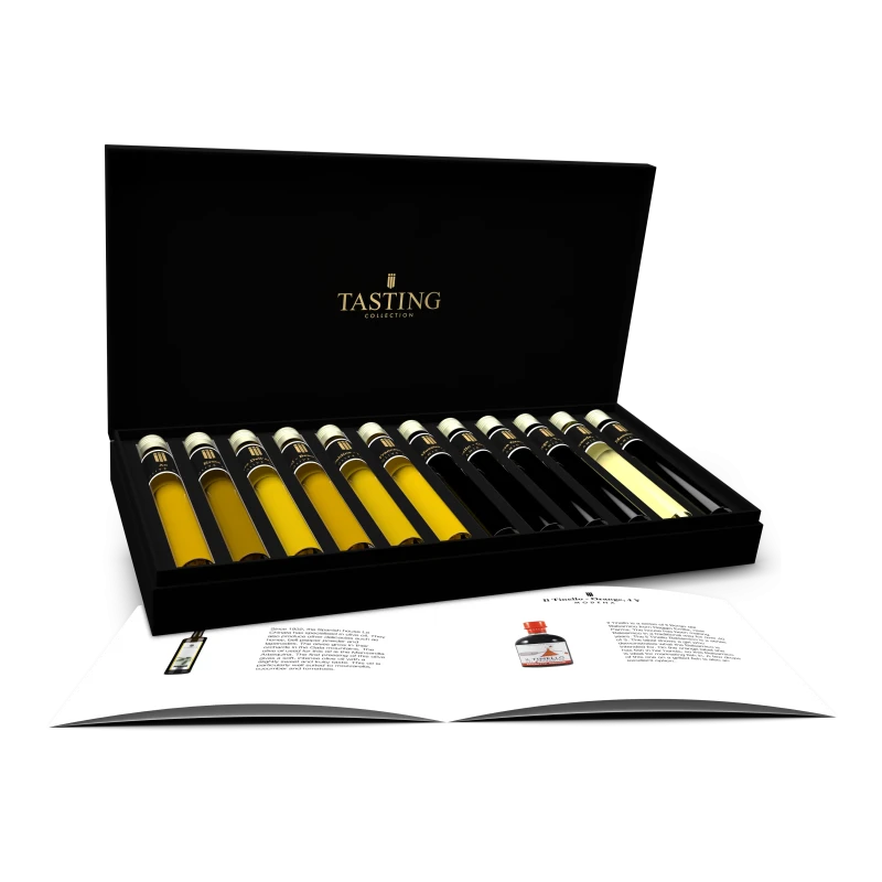 Coffret Dégustation de Huile d’olive & Balsamique 12 fioles dans une Boîte Cadeau de Luxe Coffret Dégustation de Huile d’olive & Balsamique 12 fioles dans une Boîte Cadeau de Luxe