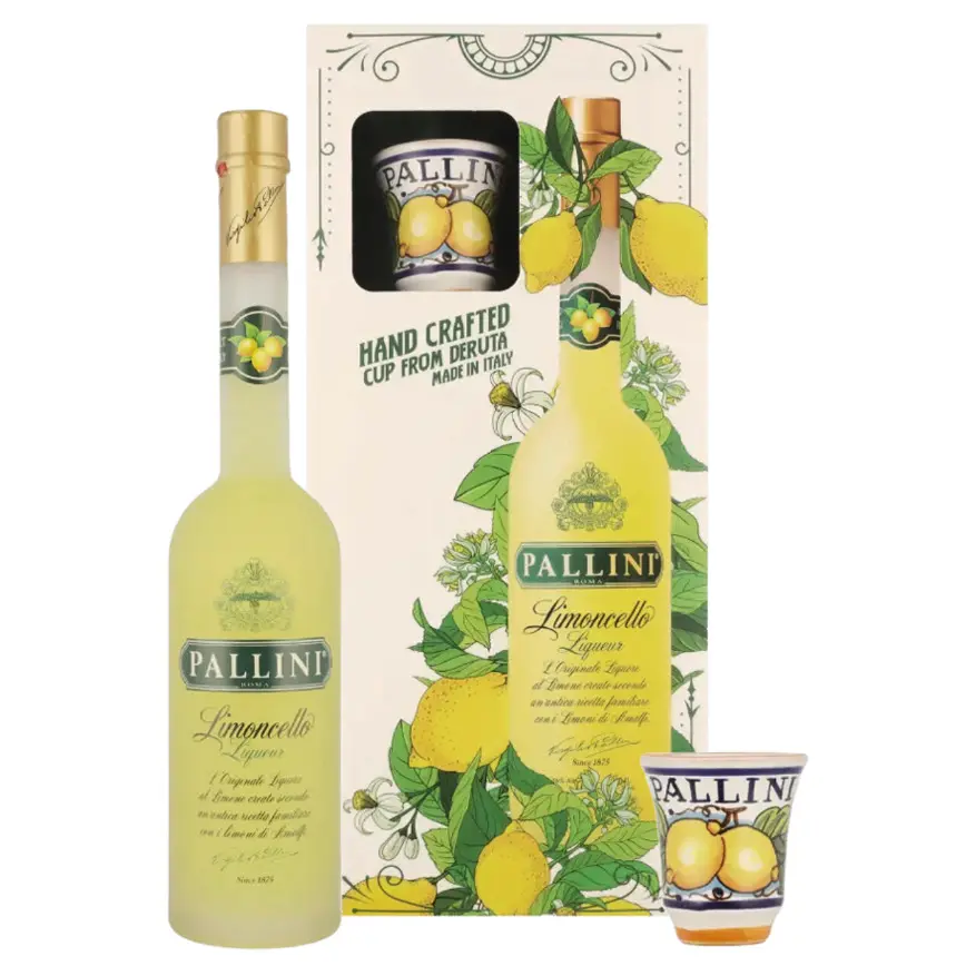 Pallini - Limoncello Gift Pack Glass 50cl