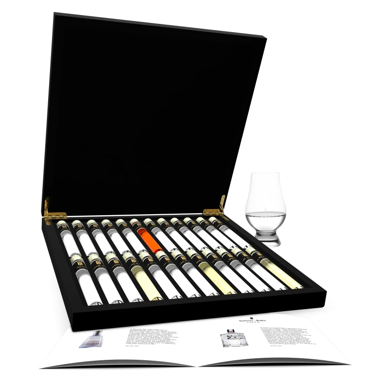 Premium Gin Tasting Collection 24 Tubes in Wooden Cassette Premium Gin Tasting Collection 24 Tubes in Wooden Cassette