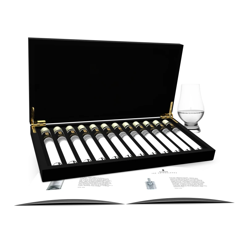Vodka Degustatie 12 Tubes Proeverij Cadeau set in houten Geschenkdoos kist Vodka Degustatie 12 Tubes Proeverij Cadeau set in houten Geschenkdoos kist