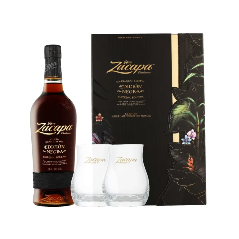 Ron Zacapa - Edicion Negra Giftpack 2 Glasses 70cl Ron Zacapa - Edicion Negra Giftpack 2 Glasses 70cl