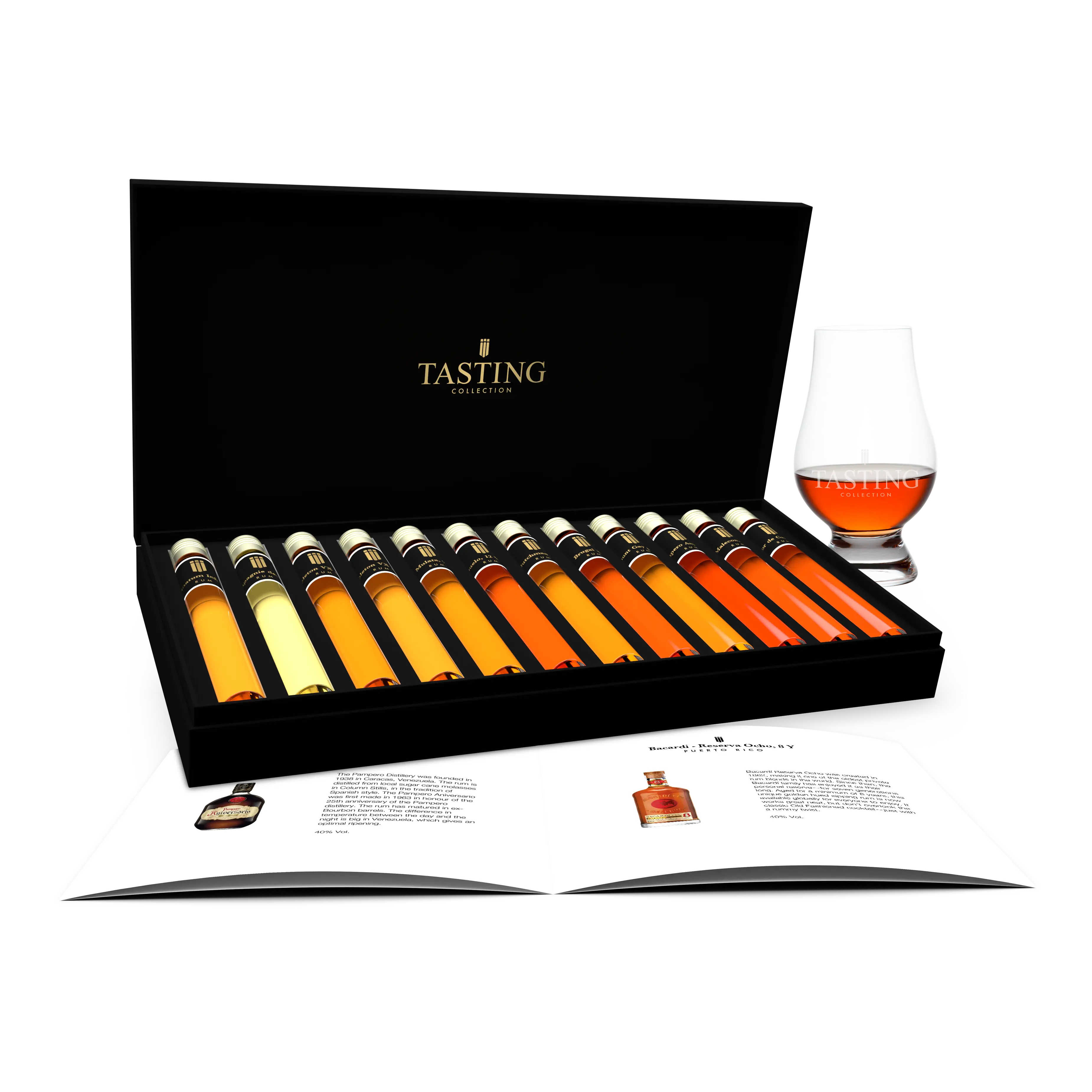 Rum Proeverij 12 tubes in Luxe Cadeau Box