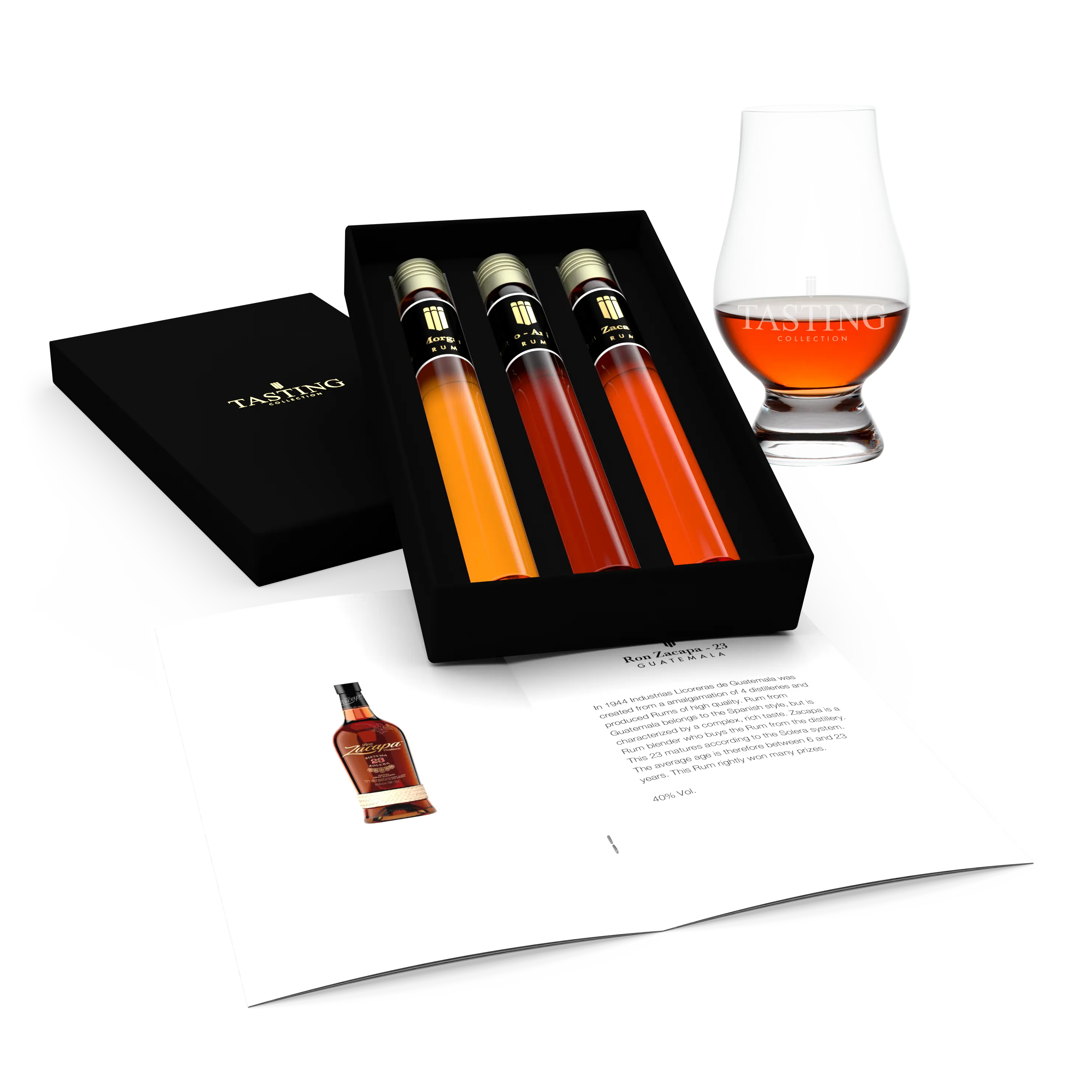 Rum Proeverij 3 tubes in Luxe Cadeau Box