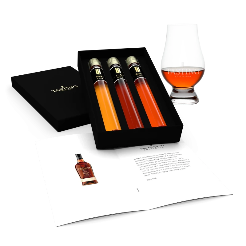 Rum Tasting Probierset 3 Fläschchen Verkostung im Geschenkset Rum Tasting Probierset 3 Fläschchen Verkostung im Geschenkset