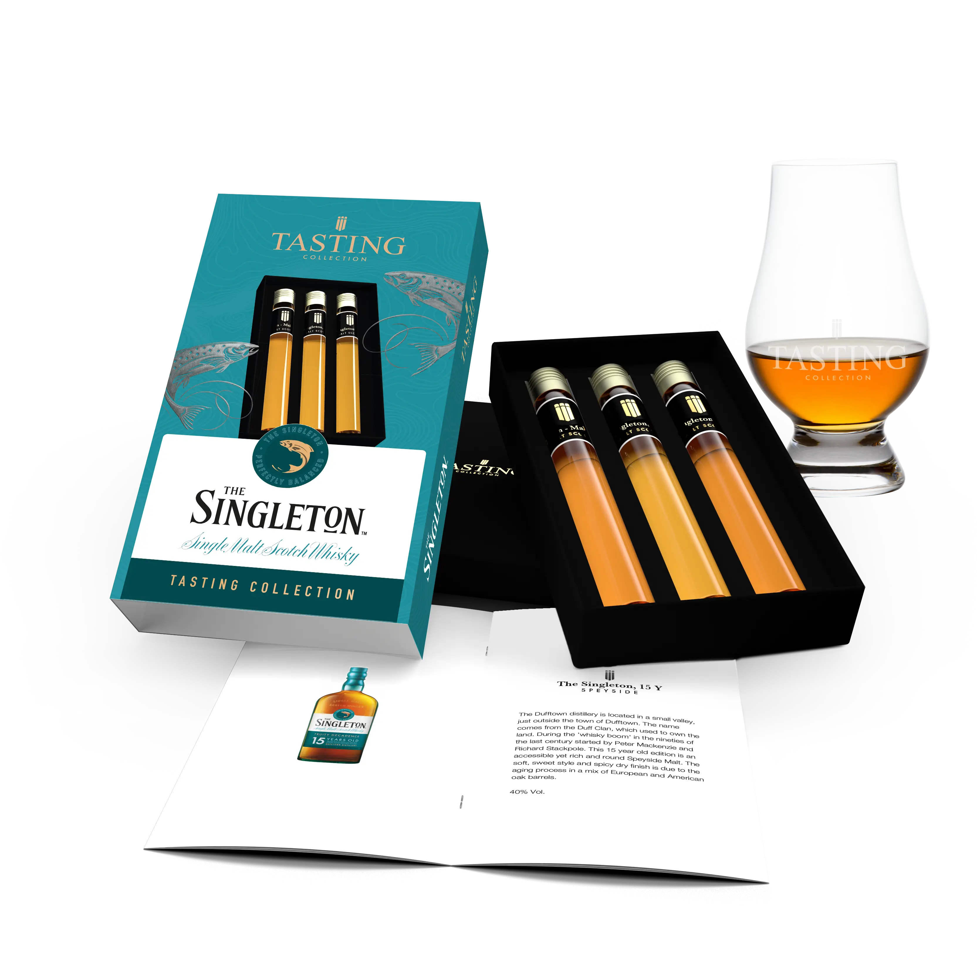 Whisky Proeverij 3 tubes in Luxe Cadeau Box