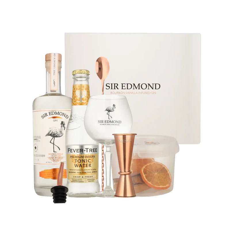 Sir Edmond Gin & Fever-Tree Indian Tonic + 2 Glasses 70cl Sir Edmond Gin & Fever-Tree Indian Tonic + 2 Glasses 70cl