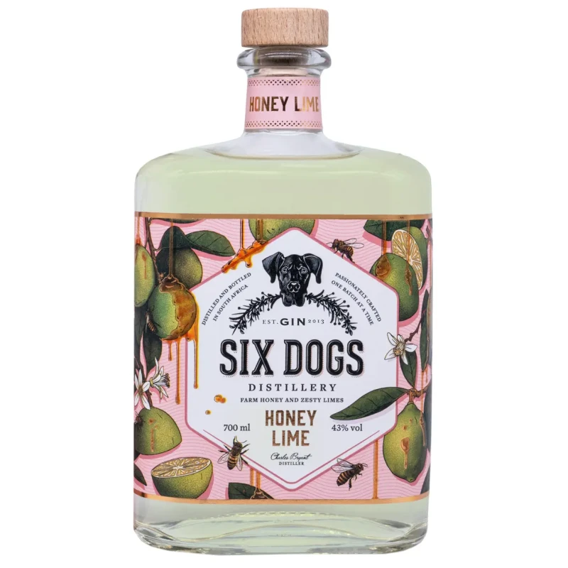 Six Dogs - Honey Lime Gin 70cl Six Dogs - Honey Lime Gin 70cl