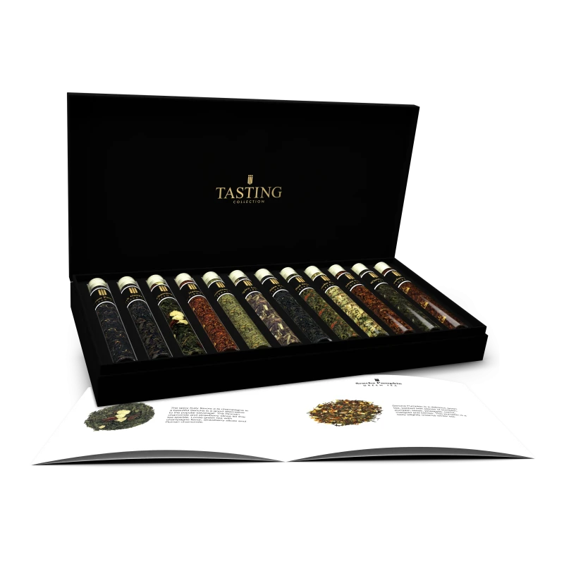 Thee Degustatie 12 tubes Proeverij Cadeau set in Geschenkdoos box Thee Degustatie 12 tubes Proeverij Cadeau set in Geschenkdoos box