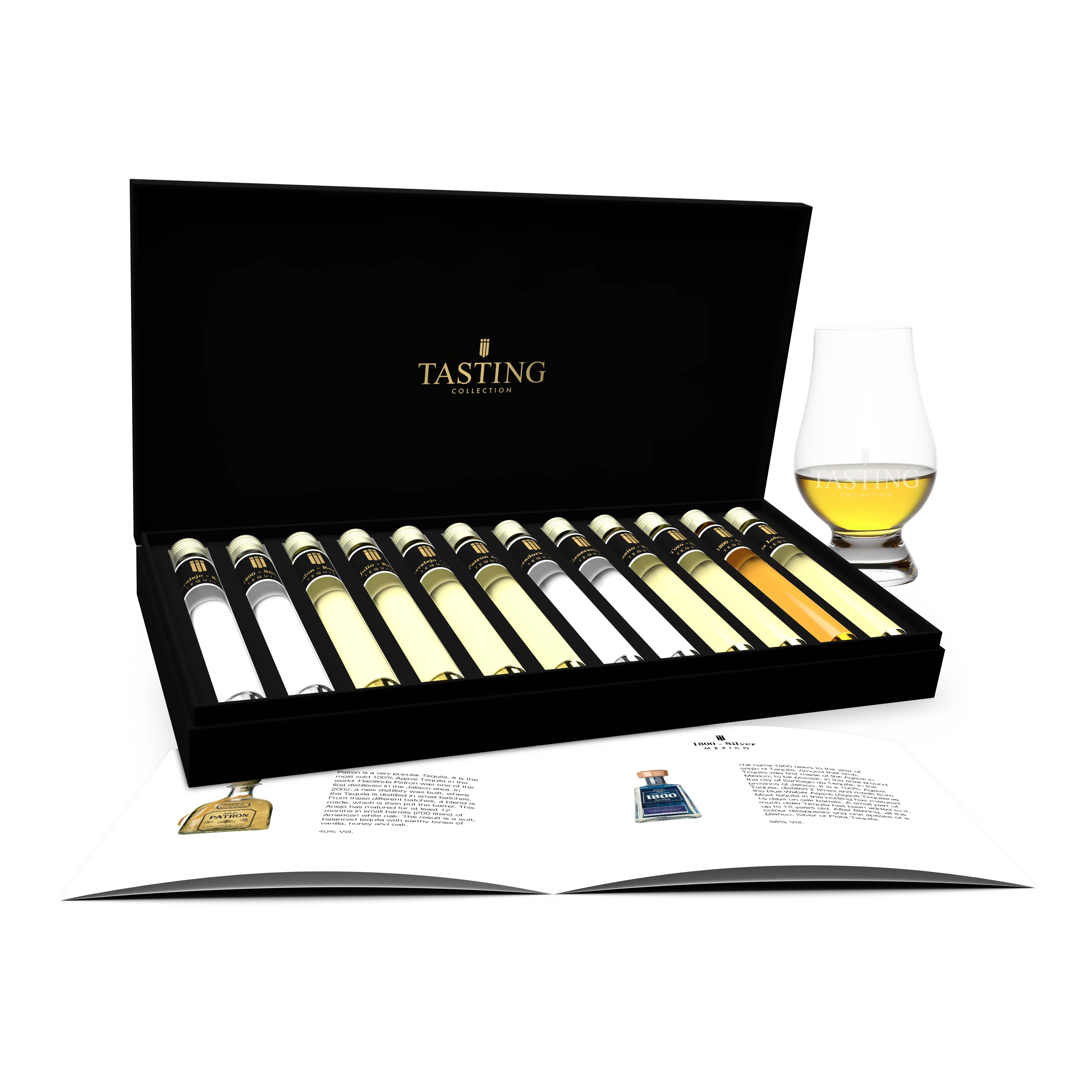 Tequila Degustatie 12 Tubes Proeverij Cadeau set in Geschenk box
