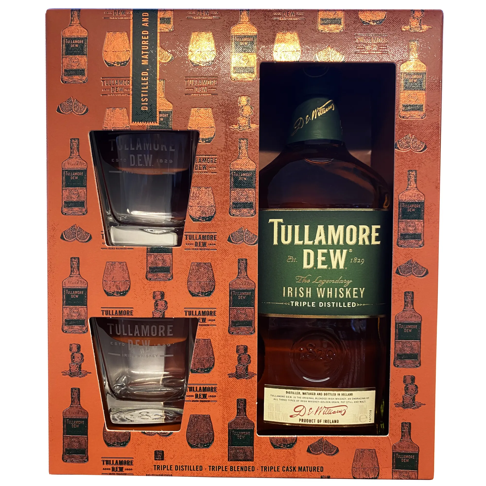 Tullamore Dew - Giftpack 2 Glasses 70cl