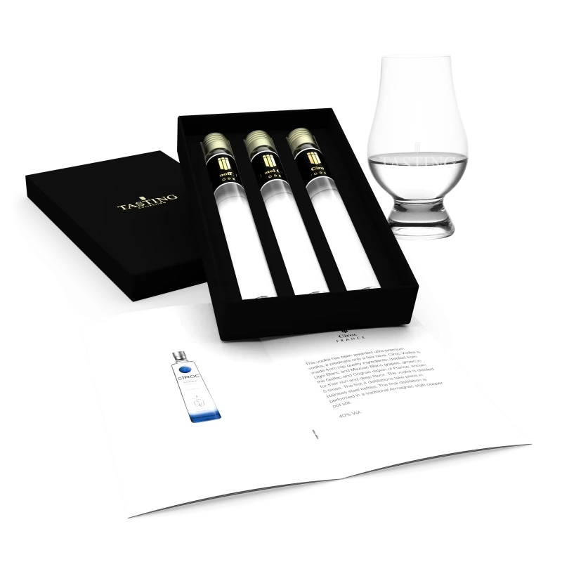 Vodka Tasting Set 3 tube in Luxury Gift Box Vodka Tasting Set 3 tube in Luxury Gift Box