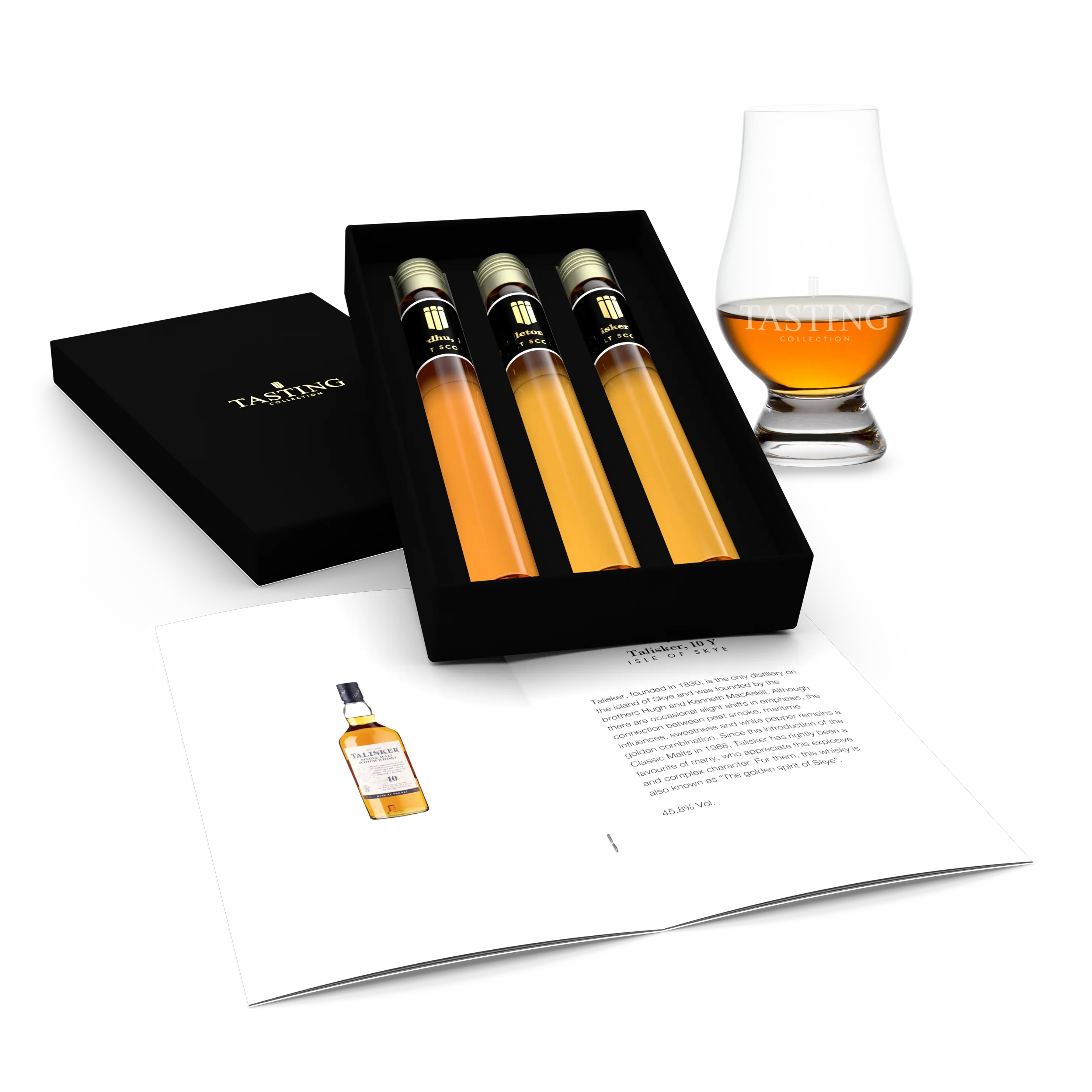 Whisky Proeverij 3 tubes in Luxe Cadeau Box